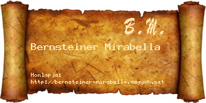 Bernsteiner Mirabella névjegykártya